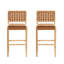 Tabouret de bar en bois Rieti, ensemble de 2