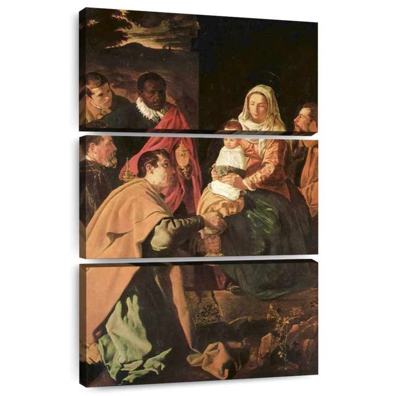 Leisha adoration des mages 1619, H 50 po x l 32 po