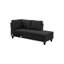 Canapé modulaire en forme de L avec porte-gobelet - Noir - droite