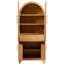 Armoire de cuisine Farmhouse avec tablettes ouvertes et réglables, tiroir caché et porte vitrée-889565639