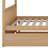 Full Over Full Rubber Wood Bunk Bed With Trundle, Ladder And Guardrails-106347411