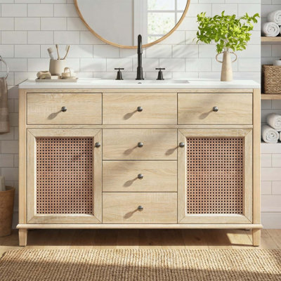 Spacious Bathroom Vanity with Sink,Functional Storage