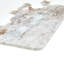 Ensemble de table et de chaises. Ensemble de table de salle à manger en verre trempé blanc à motif Pandora - 8 chaises en polyuréthane gris clair.
