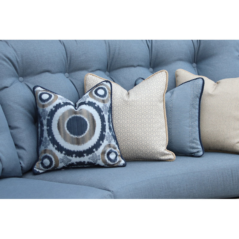 Design Harmony Square Indoor/Outdoor Pillow Cover & Insert, Sahara Denim