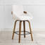 Tabouret de comptoir pivotant 26 po avec dossier enveloppé en bois cintré à finition noyer-1295572921-1295572920
