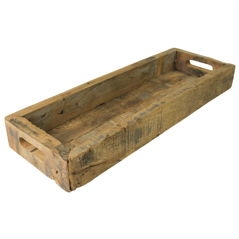 Plateau de service en bois Jake, H 3 po x L 24 po x l 8 po, Naturel