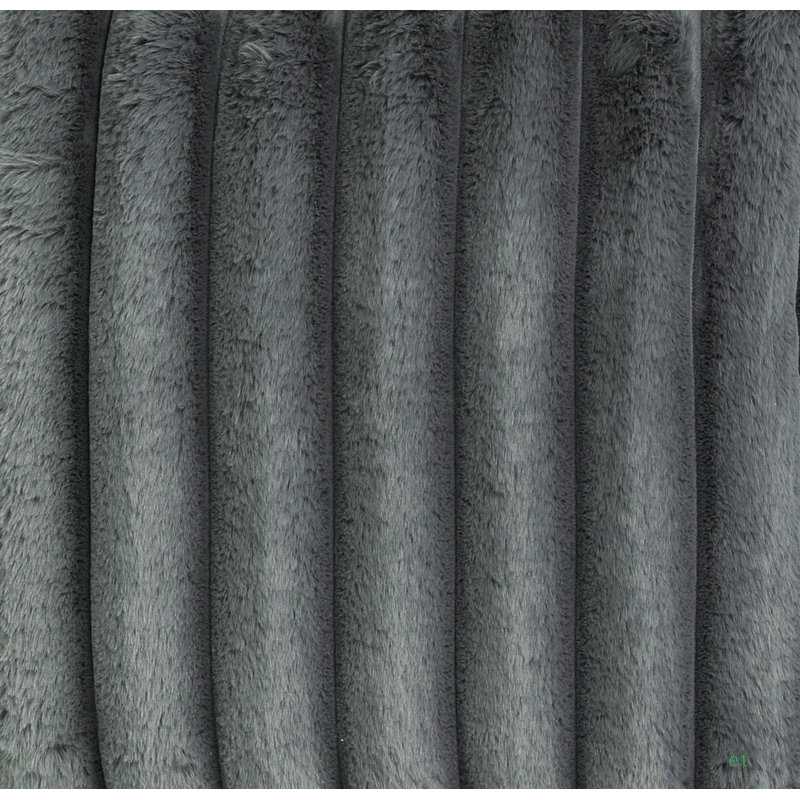 Méridienne 40 pouces en mousse viscoélastique Minky, Polyester gris