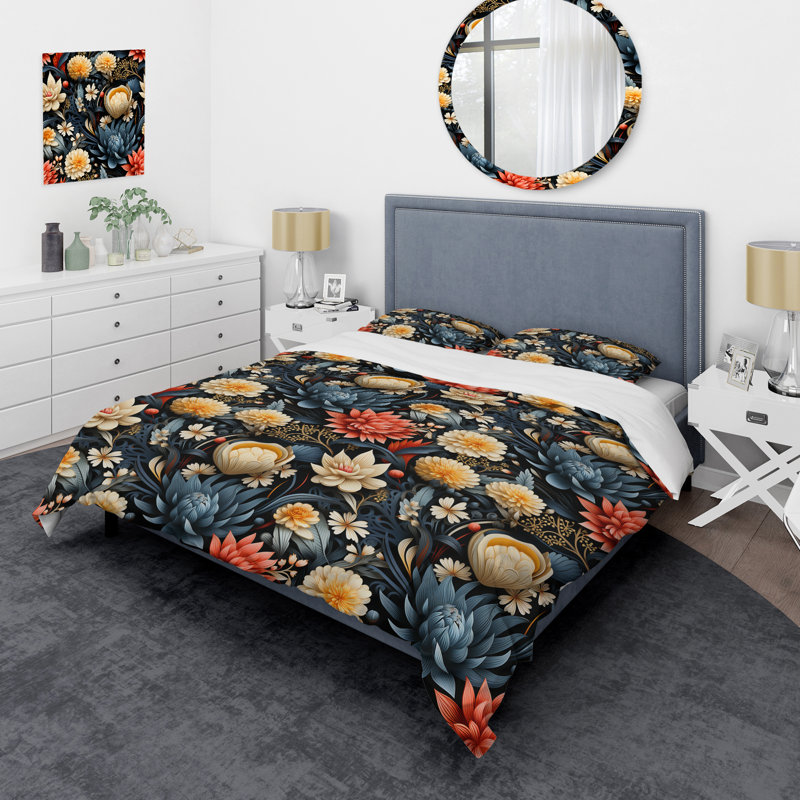 Ensemble de housse de couette Mystic Forest Plants, Housse de couette pour grand lit et 2 taies décor