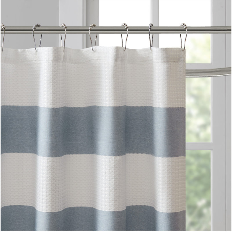 Rideau de douche avec traitement 3M, Bleu, L 72 po x L 84 po