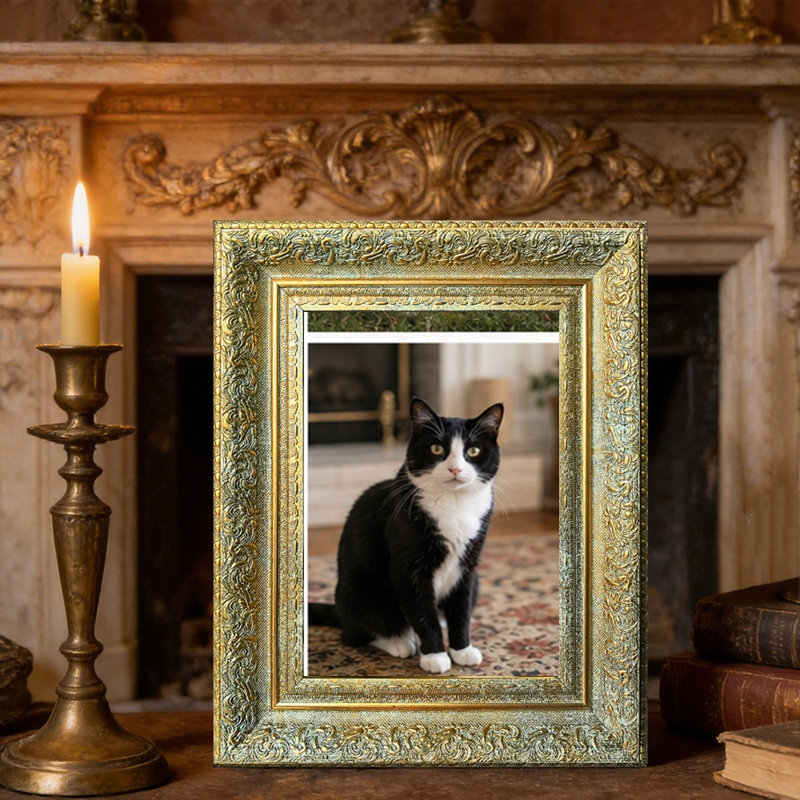 Cadre photo doré antique 1PC 8 "x 10" 1PC avec orientation portrait ou paysage, Antique Gold, 1, 8" W x 10" H