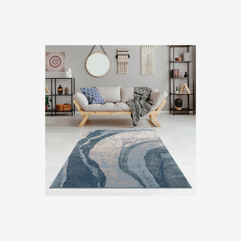 Tapis abstrait à vagues abstraites