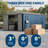 10 ft. W x 12 ft. D Outdoor Metal Storage Shed with Window & Double Door, Blue-123801723