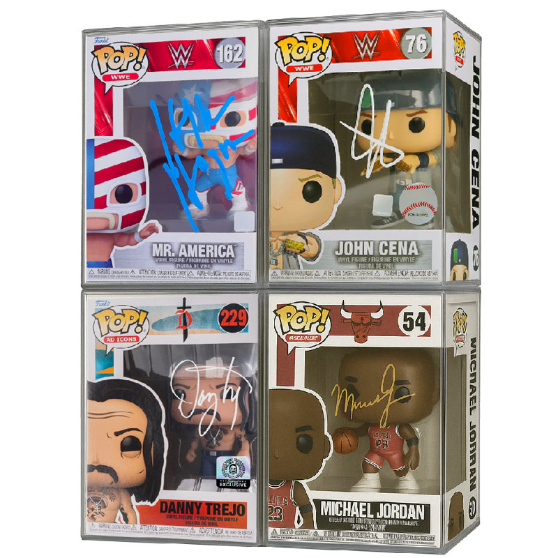 Premium Hard Protector Case For Funko Pop® Doll - Stackable Magnetic Lid Display - Set Of 4
