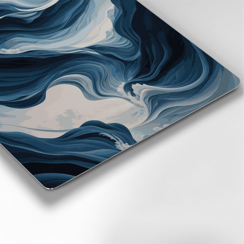Paysage abstrait 25, art mural gris en métal, H 12 po x l 12 po