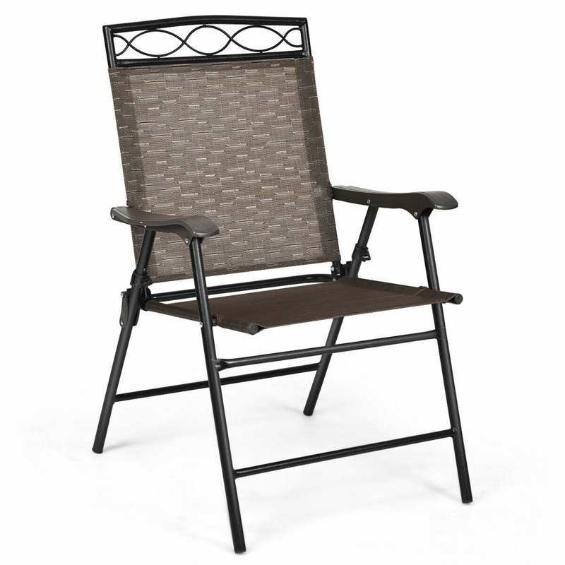Fauteuil de patio pliant doré