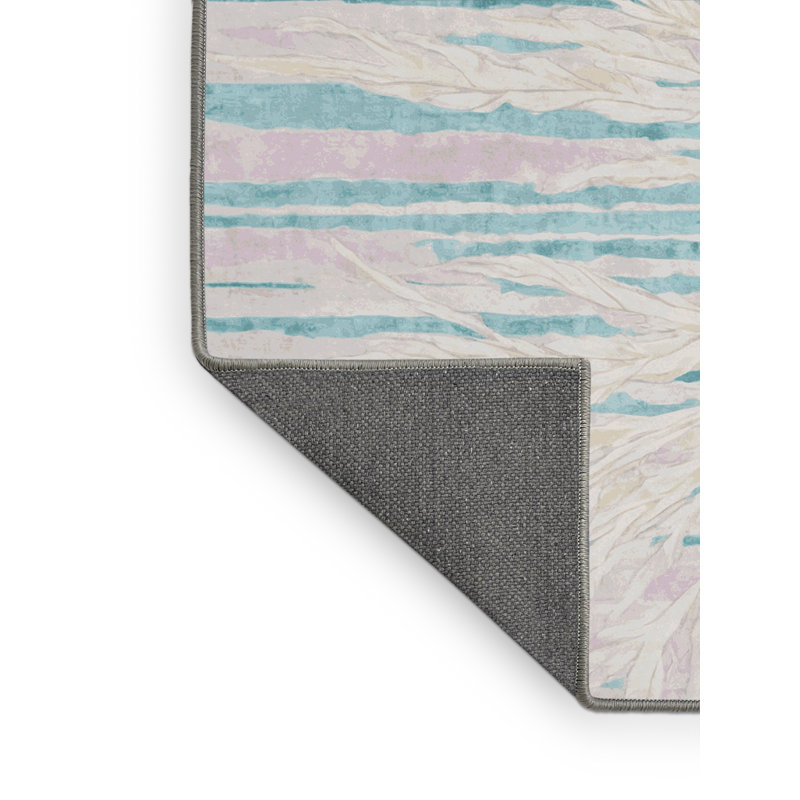 Tapis gris soyeux et moelleux, Rond 5 pi