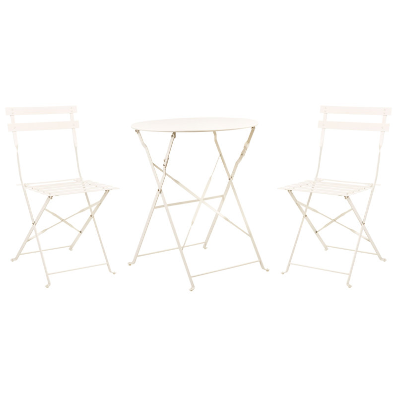 Bistro Set FIORI Metal Off-White