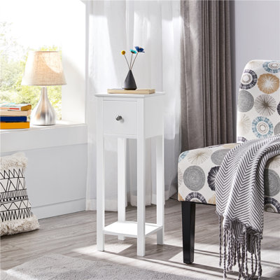1 Drawer Bedside Table  with Shelf Sleek and Functional Nightstand