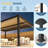 Aluminum 12' x 16' Pergola with Adjustable Metal Louvers & Hidden Drainage, Weather Resistant Outdoor Pergola with All Aluminum Frame for Backyard, Poolside-97239173-97645111