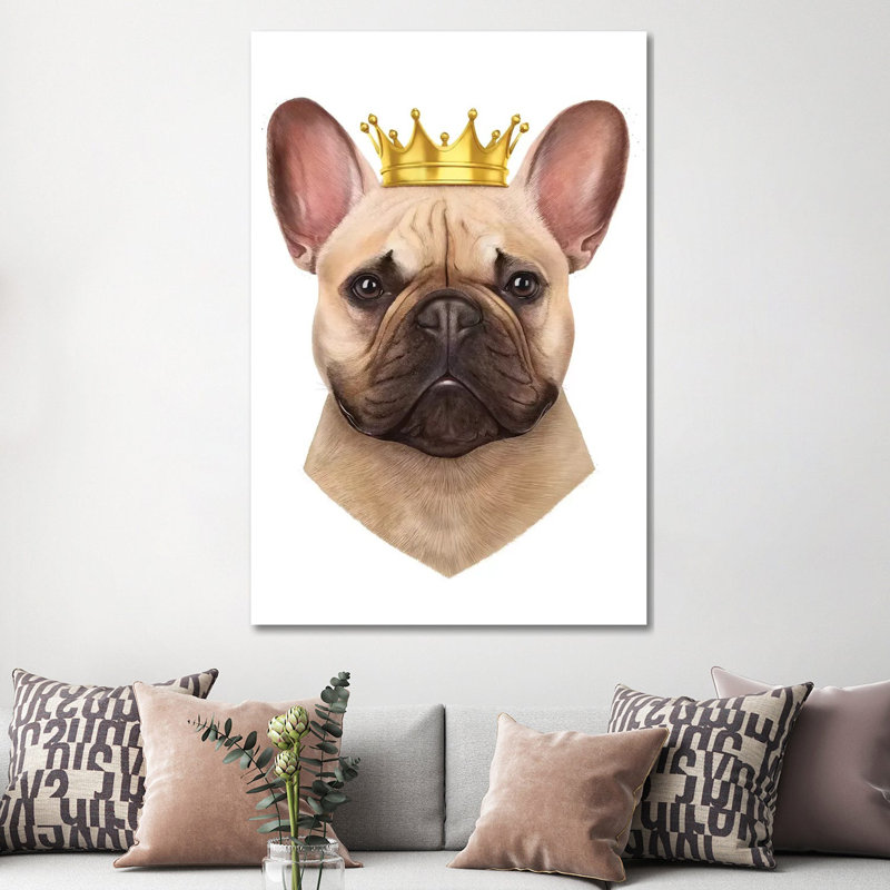 French Bulldog by Valeriya Korenkova - Wrapped Canvas Print, 152.5 cm H x 101.5 cm W