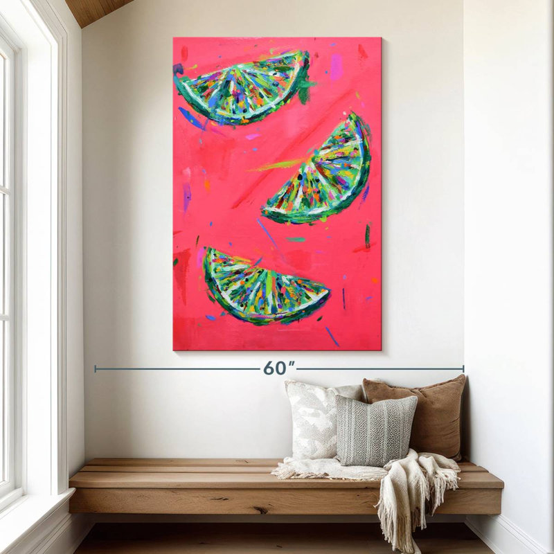 Yarlin Lime Segments, 51" H x 34" W