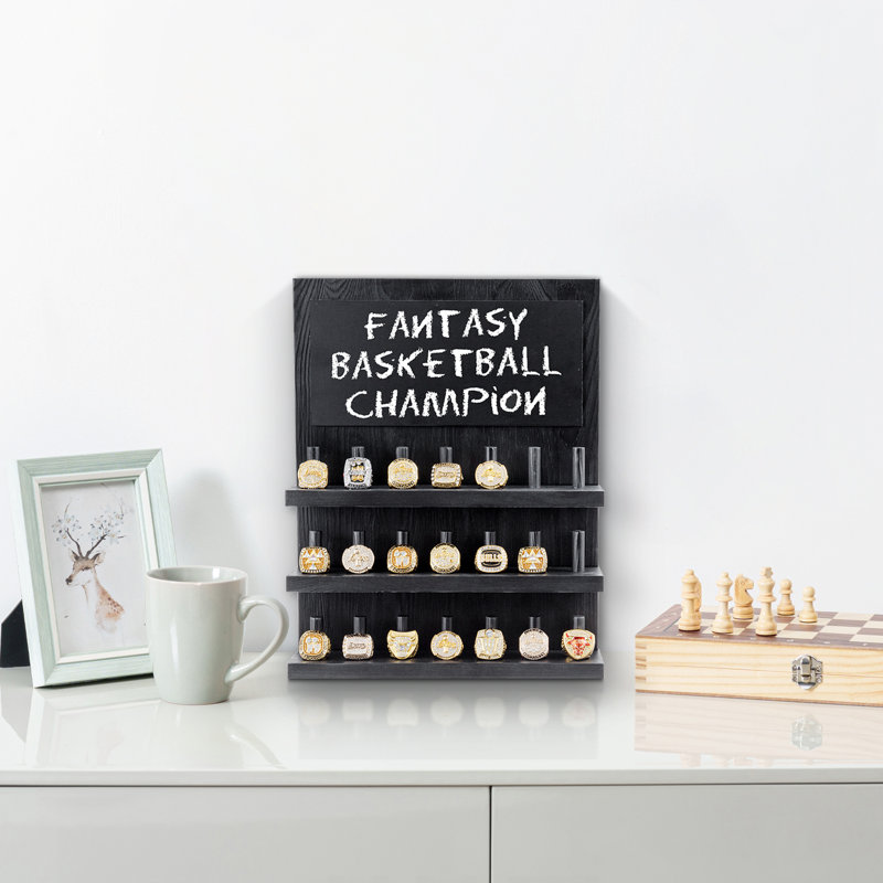 Coal Black Ring Wall Mounted Jewellery Holder