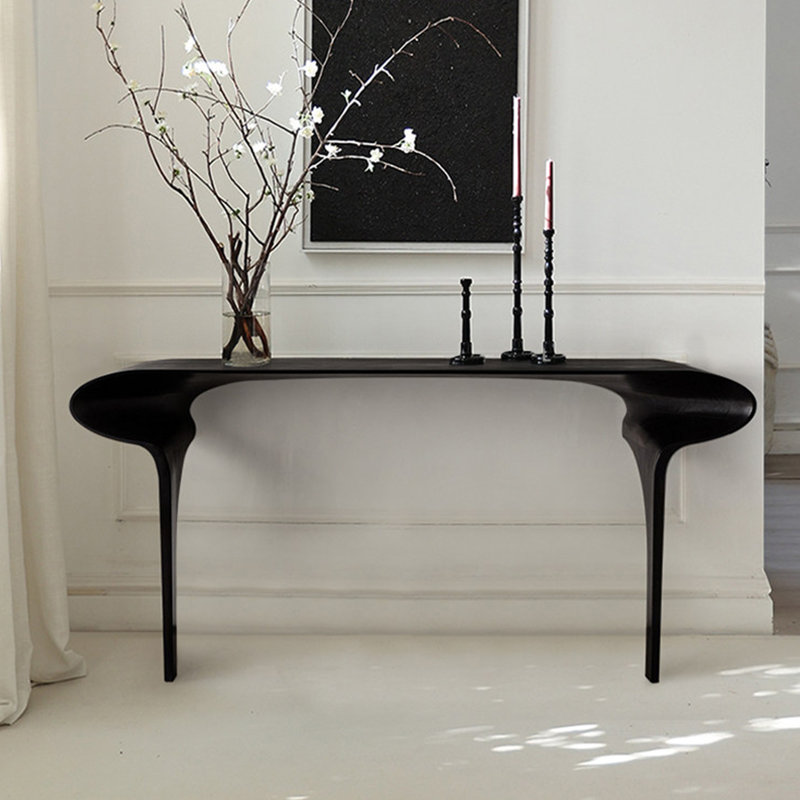 Console haut de gamme noire de style Wabi-sabi