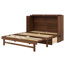 Armoire lit escamotable sophistiquée pour grand lit avec station de charge et grand tiroir de rangement-2050325291