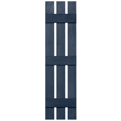 Three Batten, Three Board Open Vinyl Shutters Pair