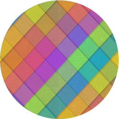 Tapis décoratif rose à motif géométrique Rivero