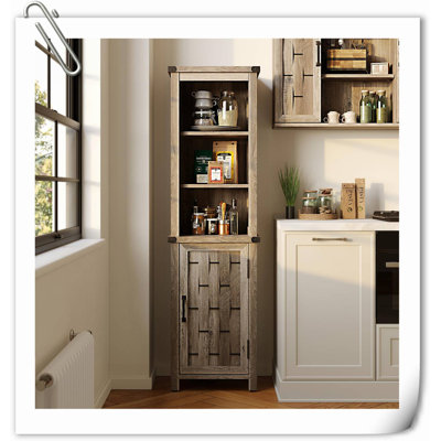 Joshette Solid Wood Linen Cabinet