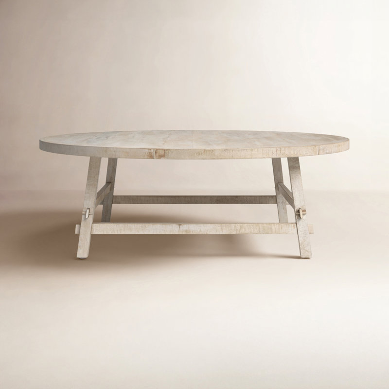 Loleta Solid Wood Single Coffee Table, 16" H x 48" L x 48" W, Beige