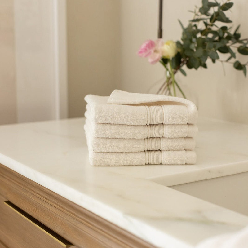 Luxe Washcloths, Ivory