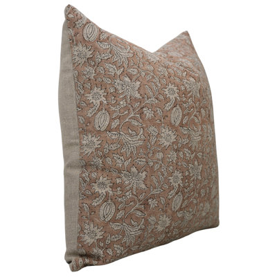 Floral Linen Pillow Cover