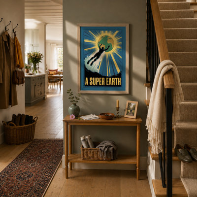 Ascent to Earth Retro - Framed Print