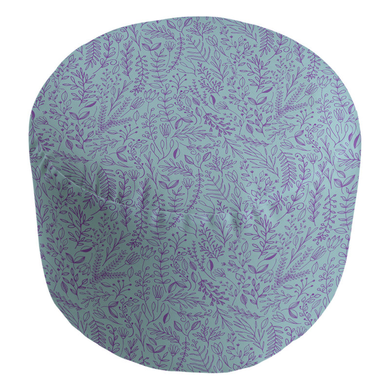 repose-pieds floral ditsy Avicia, Vert / mauve