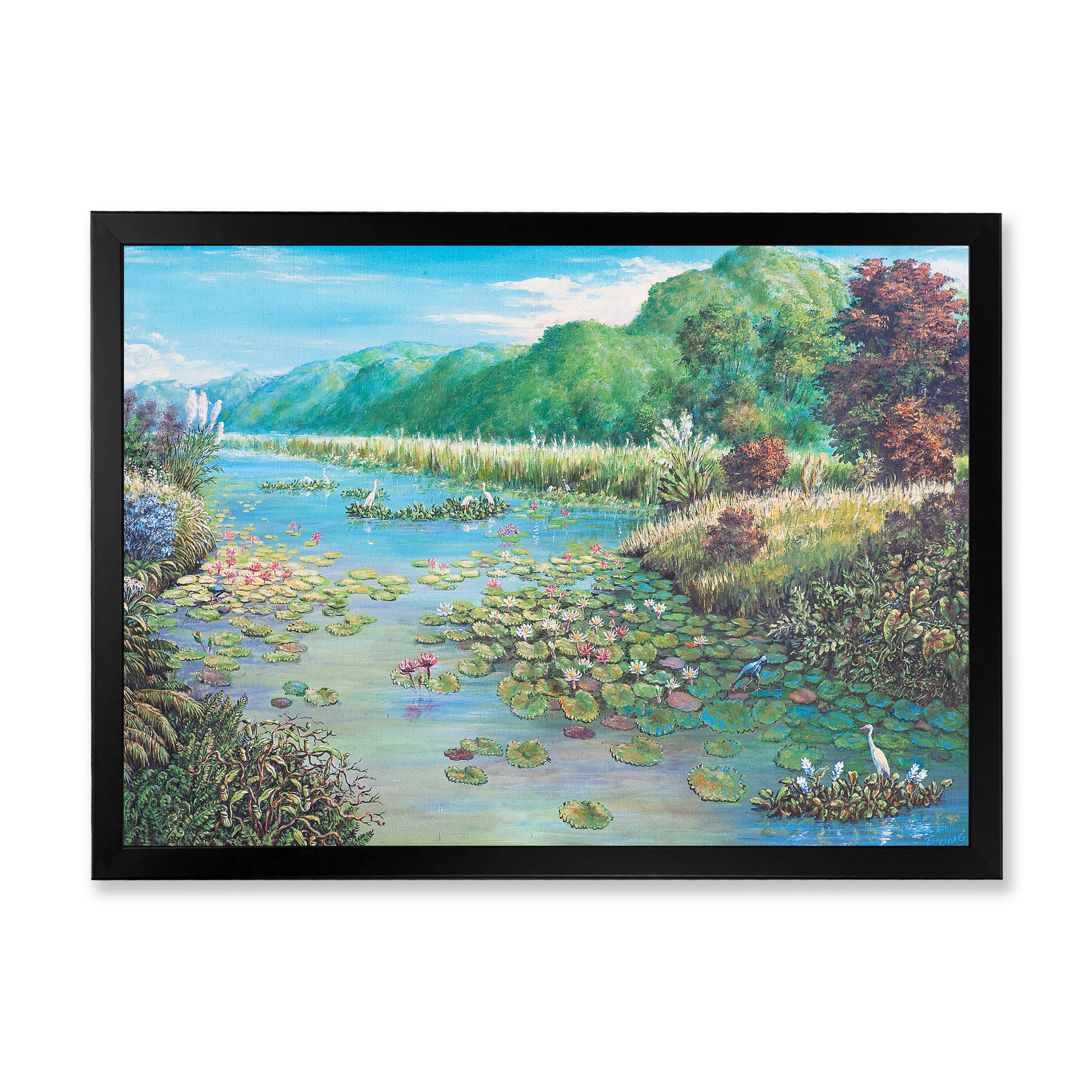 Winston Porter Vintage Asian Waterside Life - Print on Canvas | Wayfair