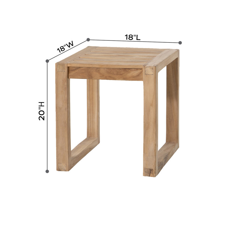 Ensemble de conversation extérieur en teck avec coussins Sunbrella, Laiton