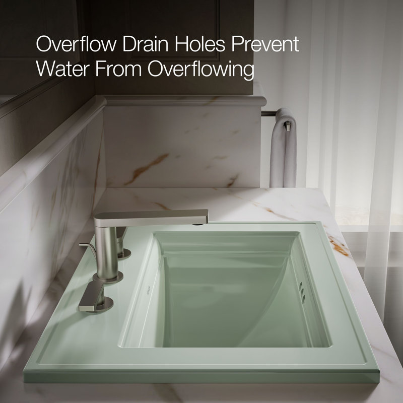 Memoirs® Stately Drop-in Bathroom Sink, 8" Centers, Aspen Green