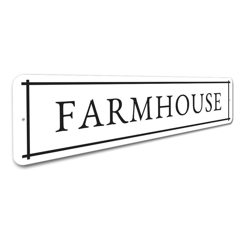 Vintage Farmhouse Aluminum Sign, 6" H x 24" W x 0.06" D