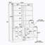 Armoire décorative, buffet autoportant, garde-manger avec tiroirs, tablettes et plateaux coulissants-331750347