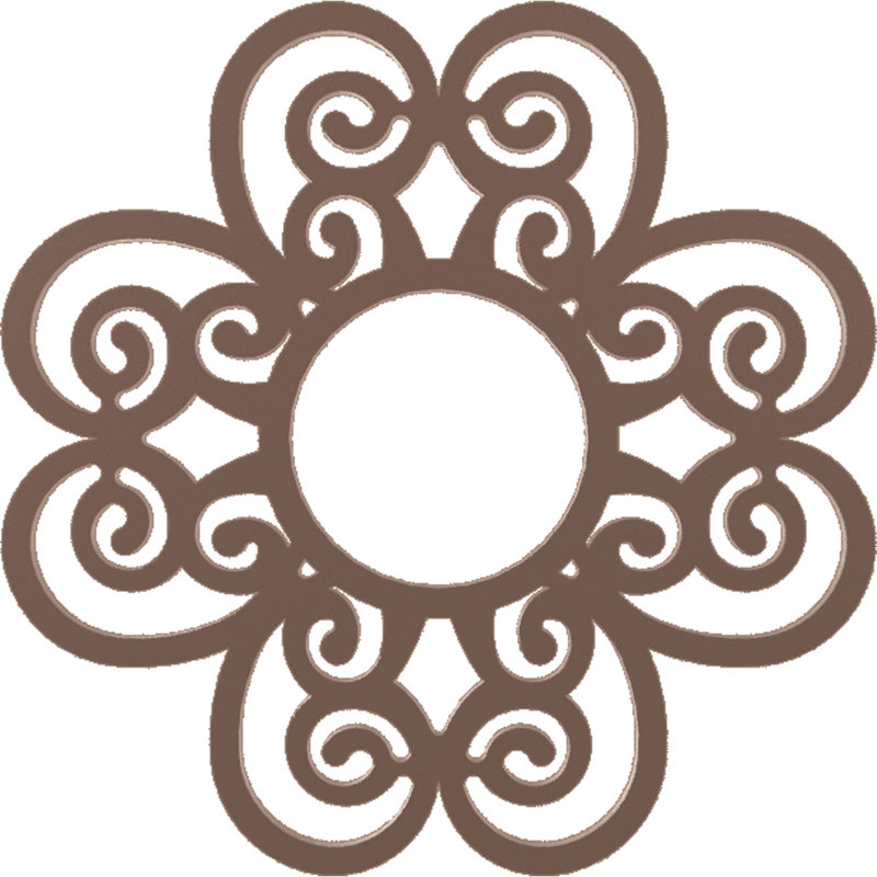 Médaillon de plafond 34 po x 34 po x P 11,5 po x P 1 po Cohen, H 34 po x l 34 po x P 1 po, Cuivre