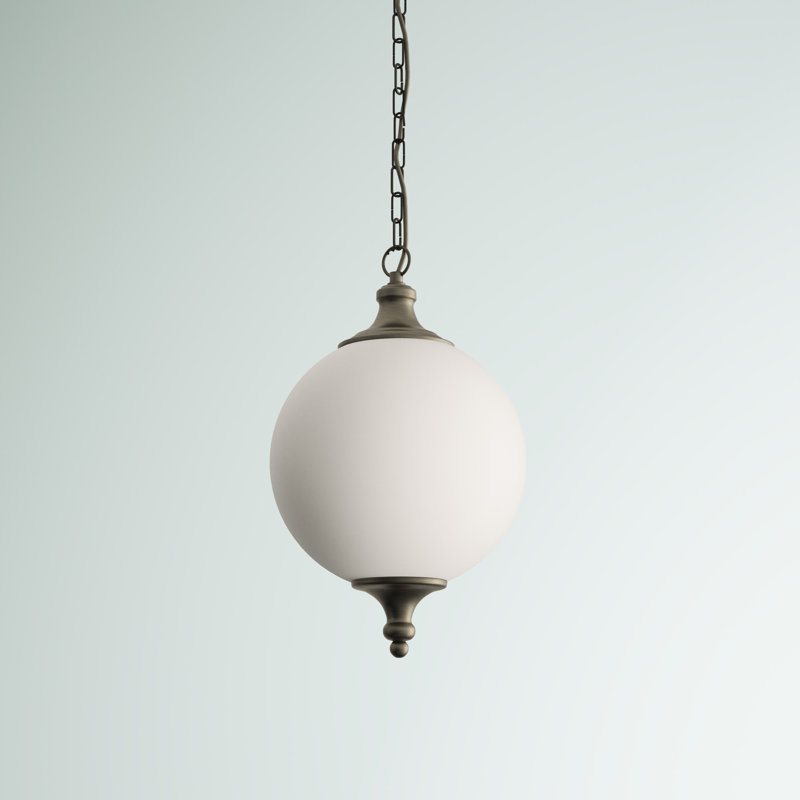 Mae 1 - Light Antique Brass Sphere Pendant