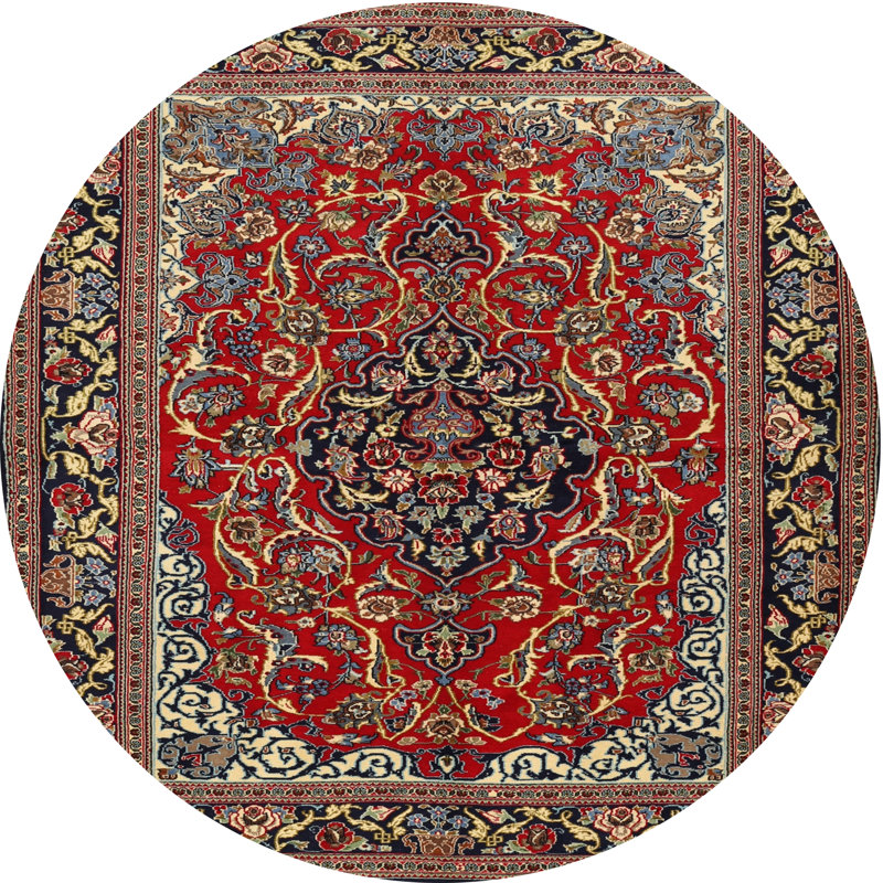 Ceth Floral Indoor Rug, Round 7'
