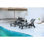 Méridienne d'extérieur 2 pièces Abraham. Chaise surdimensionnée à 5 positions avec roues et porte-gobelet. , Météo. Matériau. Assemblage facile. Capacité de charge de 500 lb. Chaise de jardin moderne 2. 5 salons.