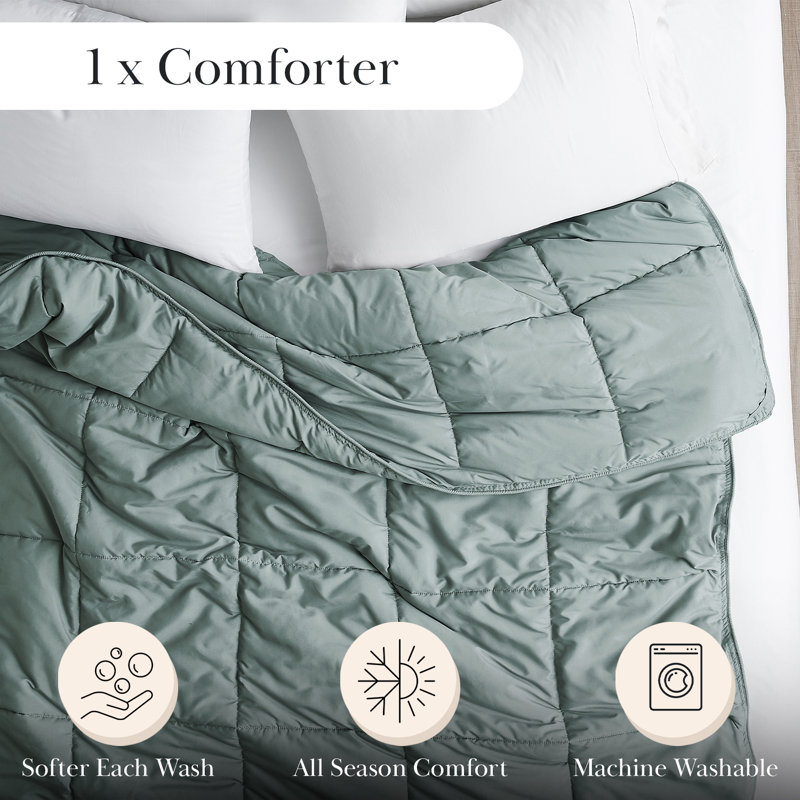 Vilano Springs ® Oversized Down Alternative Comforter with piped Edging and corner loops, Easy care, Twin Comforter