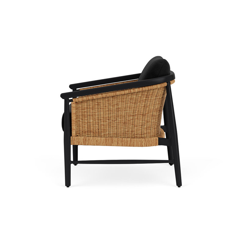 Galloway Outdoor Lounge Chair, Canvas Black