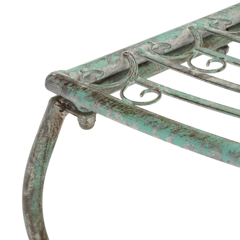Hounsfield Iron Outdoor Bench, Antique Green