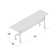 Rectangle Modular Training Table with Casters and Modesty Panel