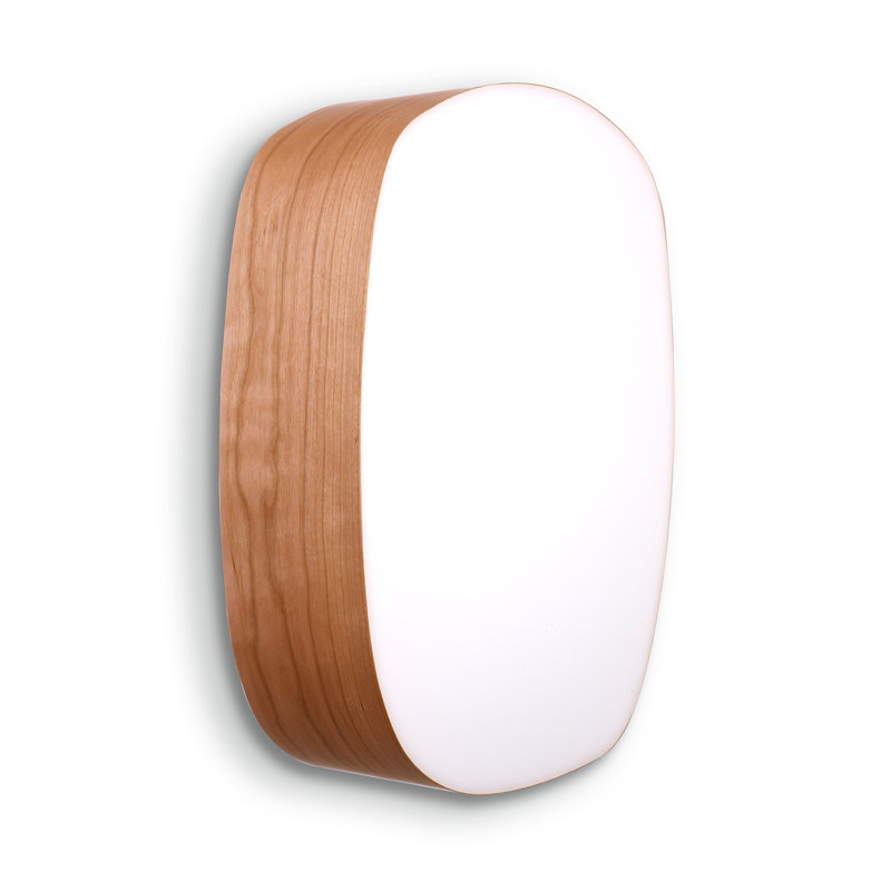 Guijarro LED Flush Mounted Sconce, Natural Cherry, 14.1" H x 9.8" W x 3.7" D, 2700K LED